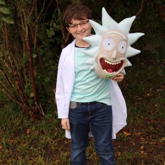 EUC Boys Rick & Morty Rick Sanchez Teen Boy Boys Halloween Costume Size L 12-14 - Picture 1 of 10